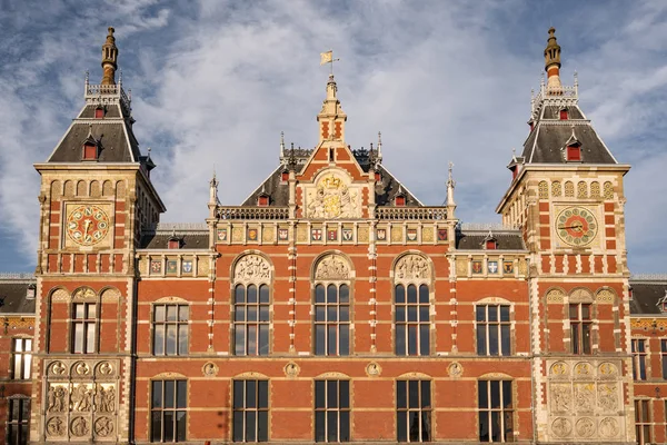 Central Station og Amsterdam, Nederländerna — Stockfoto