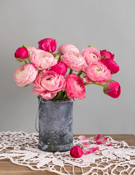 Ranunculus flowers in a vase — Stock Photo, Image