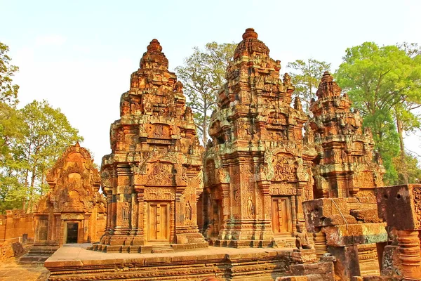 Banteay Srei Siem Reap Castle, Camboja é um dos mais belos — Fotografia de Stock