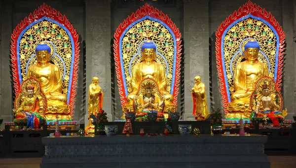 Golden Bodhisattva Guanyin Carving Thailand — Stock Photo, Image