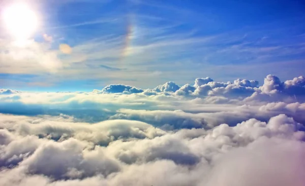 Forma Abstracta Nube Blanca Con Fondo Azul Del Cielo — Foto de Stock