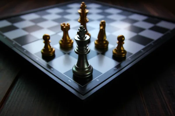 King Chess Corner Chess Board Chess Game — Stock Photo, Image