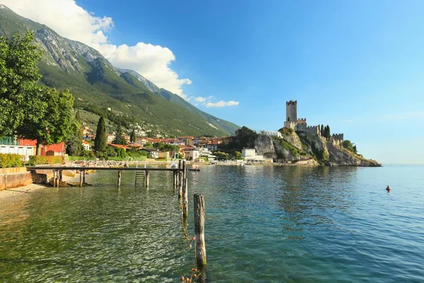 Malcesine View Castello Scaligero Castle Lake Garda — Stock Photo, Image