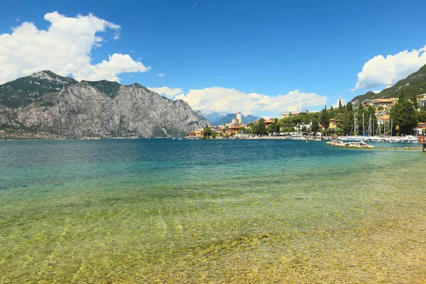 Vista Malcesine Lago Garda Italia —  Fotos de Stock