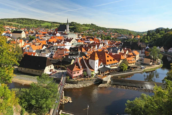 Panorama Den Gamla Staden Cesky Krumlov Tjeckien — Stockfoto