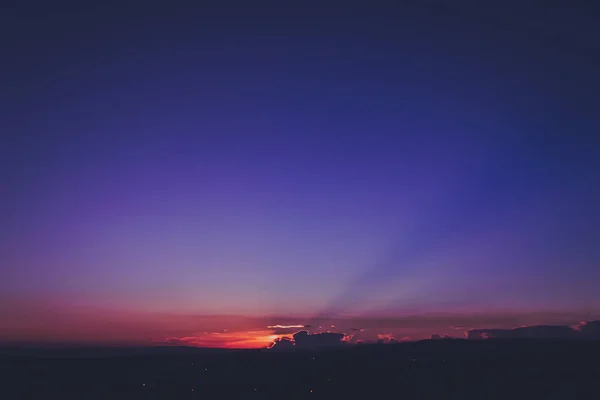 Zonsondergang Stad Landschap Kleuren — Stockfoto