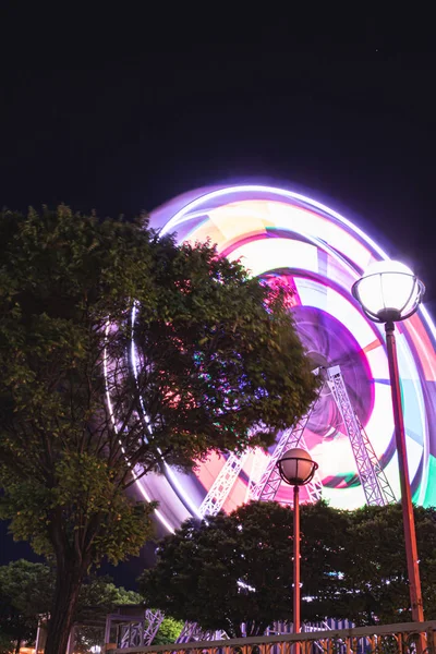 Gabinete Torneado Del Parque Atracciones Luz Color — Foto de Stock