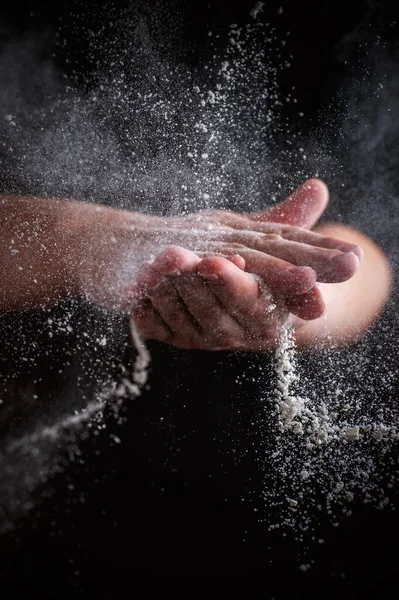 小麦粉のスプラッシュ — ストック写真