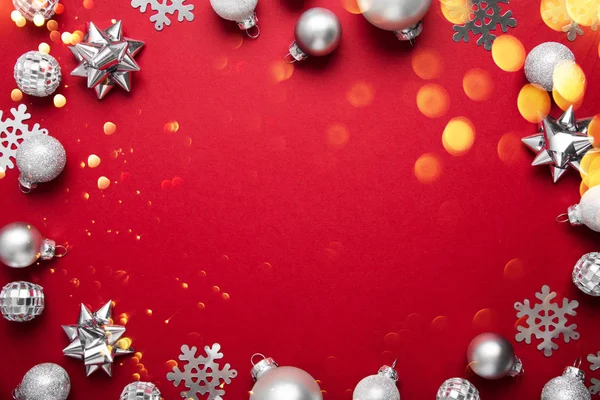 Vrolijk Kerstfeest Happy Holidays Wenskaart Frame Banner Nieuwjaar Noel Kerst — Stockfoto
