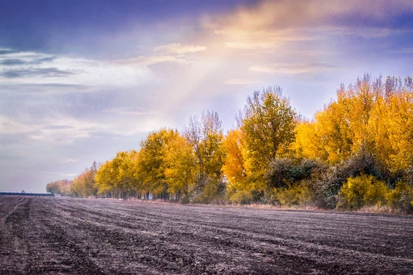 Piękna jesień krajobraz wsi — Zdjęcie stockowe