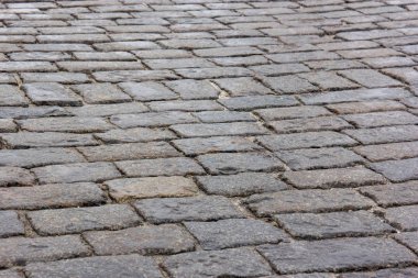 Moskova, Rusya - 16 Nisan 2019: Kızıl Meydan. Kaldırım da kaldırım taşlarının dokusu