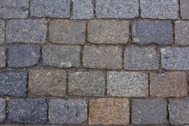 Moskova, Rusya - 16 Nisan 2019: Kızıl Meydan. Kaldırım da kaldırım taşlarının dokusu