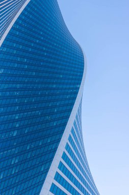 Moskova, Rusya - 16 Nisan 2019: Moskova Şehir Binaları Mimarisi. Evrim Kulesi