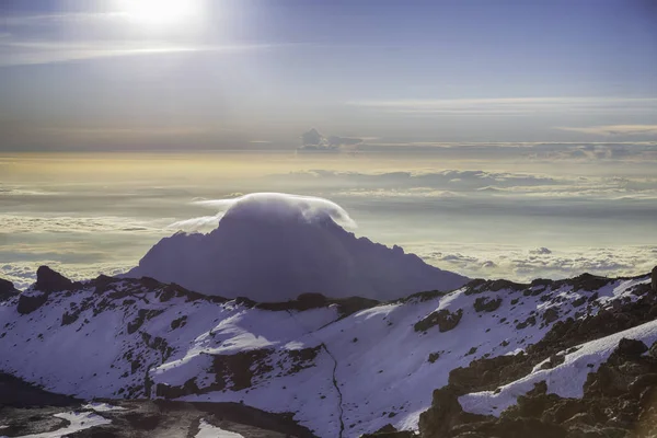 Kışın Dağların Doğal Görünümü — Stok fotoğraf