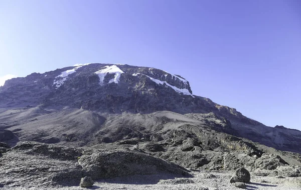 Vue Panoramique Hautes Montagnes Couvertes Neige Blanche — Photo