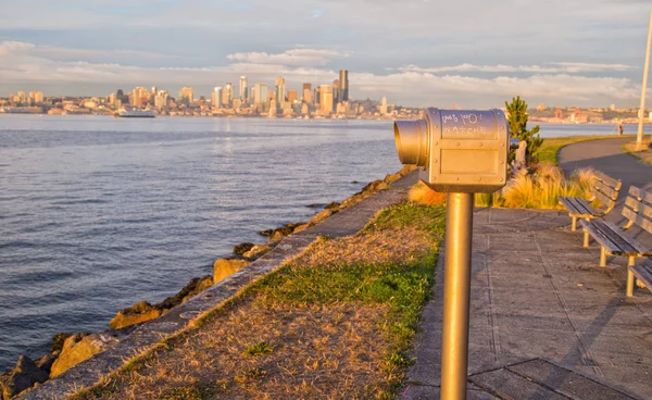Seattle deniz manzarası seçici odak