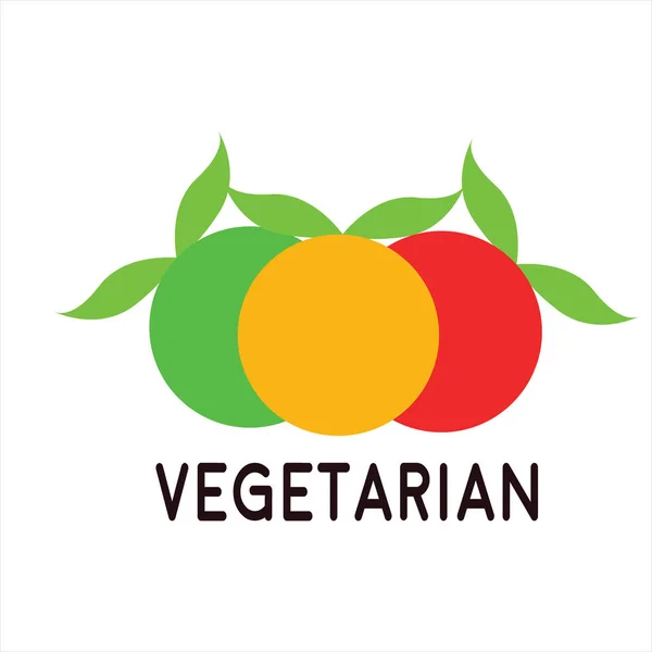 Logo Für Gesunde Lebensmittel Hinterlegen — Stockvektor