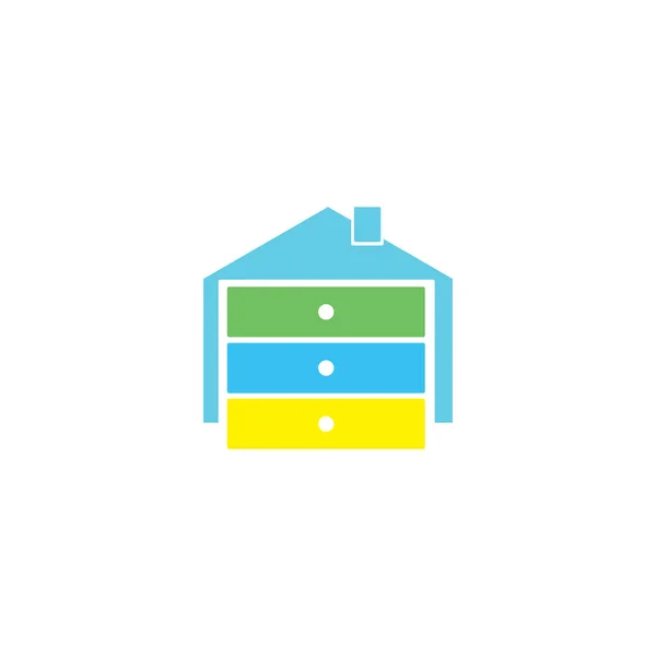 預金家具オブジェクトのロゴ — ストックベクタ