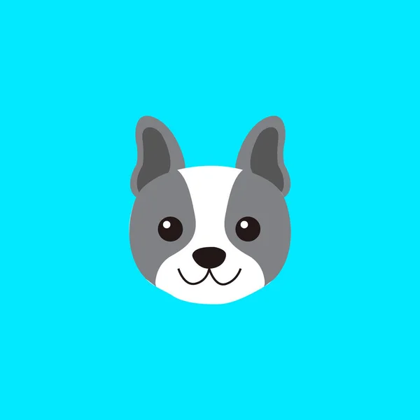 Insättning Hund Ansikte Logotyp — Stock vektor