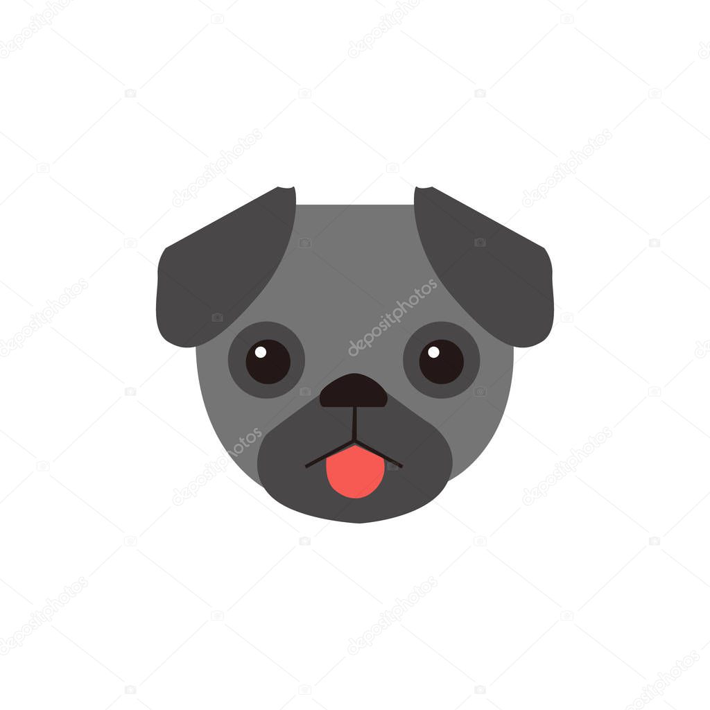 Deposit dog face animal logo