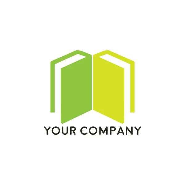 Deposito Libro Negozio Arte Logo — Vettoriale Stock