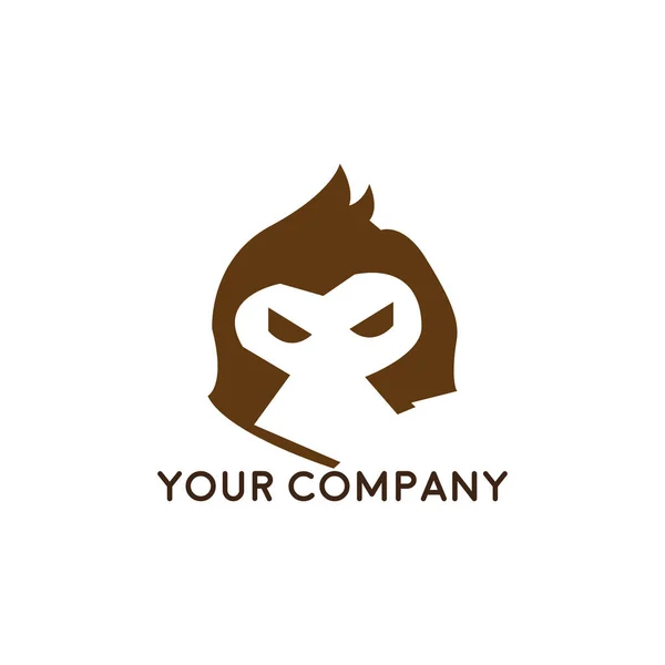 Deponering Djur Apa Logotyp — Stock vektor