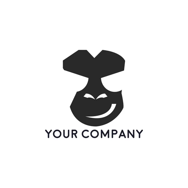 Dépôt Animal Singe Logo — Image vectorielle