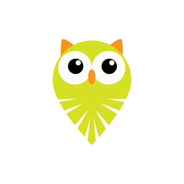 動物フクロウのロゴを入金 — ストックベクタ