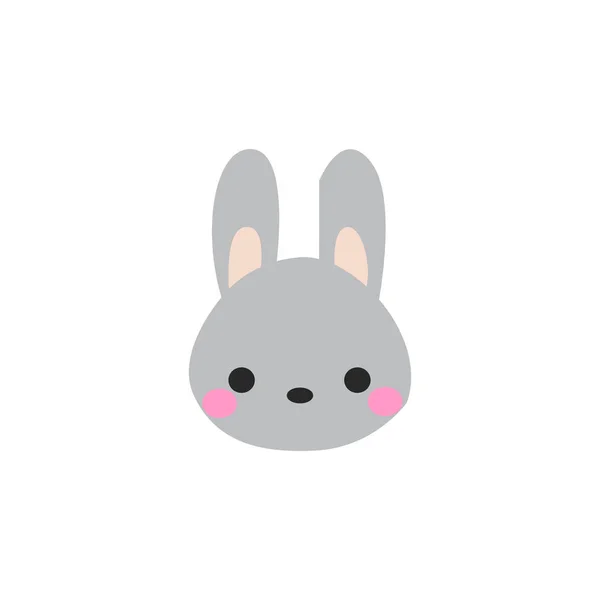 Dépôt Visage Lapin Logo — Image vectorielle