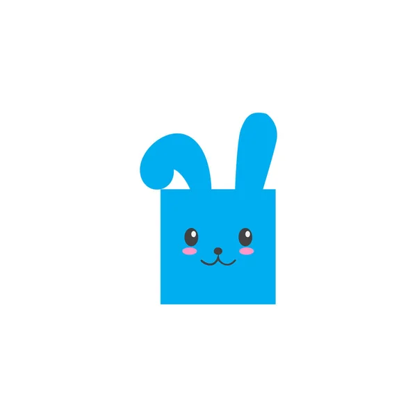 Dépôt Visage Lapin Logo — Image vectorielle