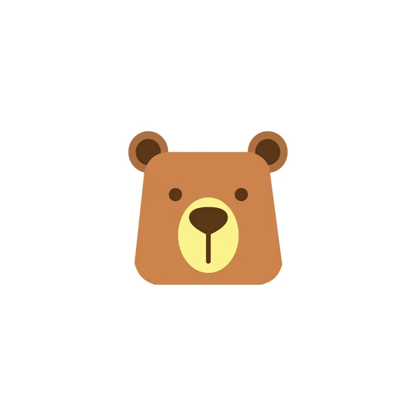 Logotipo Urso Rosto Depósito —  Vetores de Stock