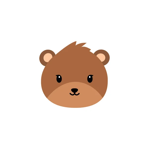 Deposit Face Bear Logo — Stock Vector
