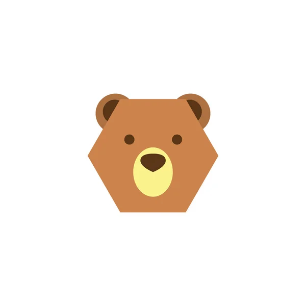 Logotipo Urso Rosto Depósito — Vetor de Stock