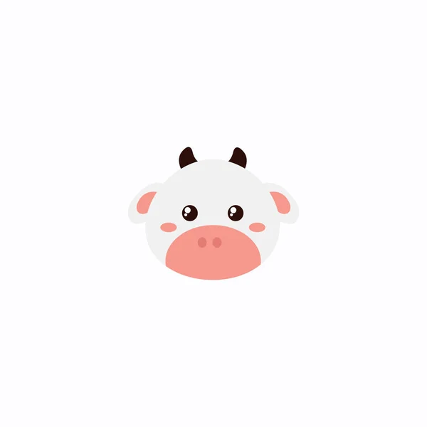 Logotipo Vaca Face Depósito — Vetor de Stock