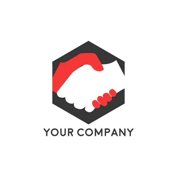 Vektör Logo Tasarımı Anlaşma Işareti Anlamı Dostluk Ortaklık Işbirliği Ekibi — Stok Vektör