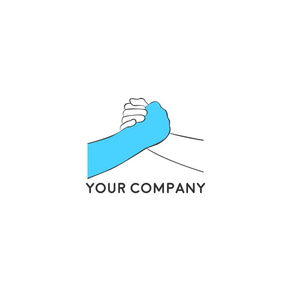 Vector Logo Design Deal Handshake Sign Meaning Friendship Συνεργασία Επιχειρηματική — Διανυσματικό Αρχείο