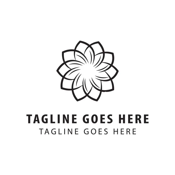 Manolya sembolü simgesi. Manolya çiçek tasarımının güzel logo vektörü. 
