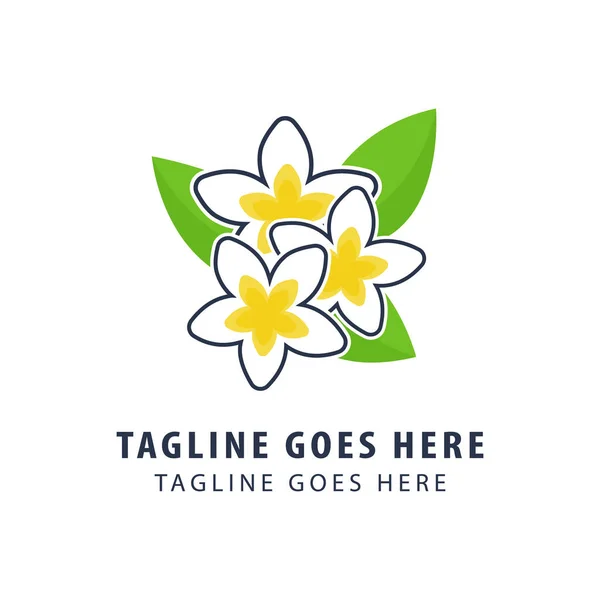 plumeria çiçek logosu ikonu. plumeria çiçek nesne logosu tasarımı.