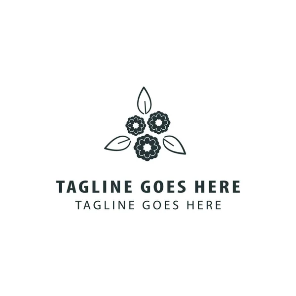 Soyut kasımpatı çiçek logosu tasarım şablonu. Çiçekçi logosu..
