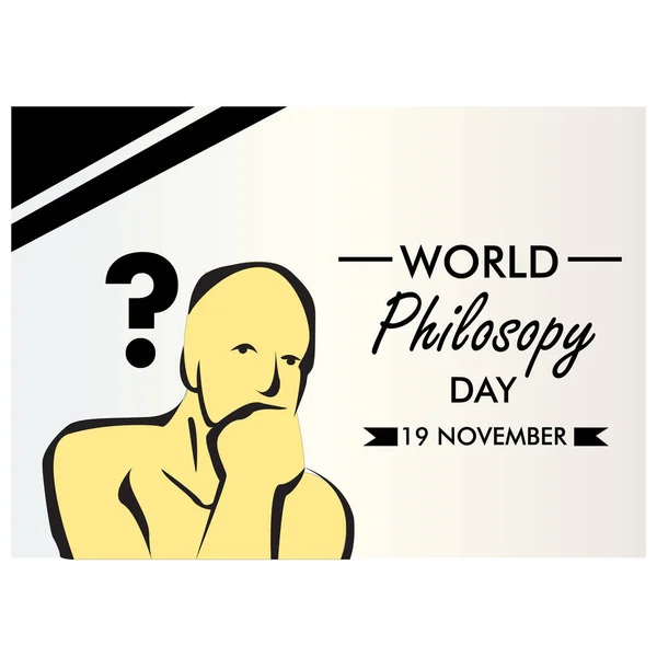 Vector Ilustración Fondo Día Mundial Filosofía Worldphilosophy Diseño Del Día — Vector de stock