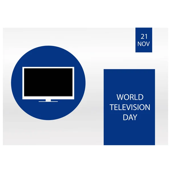 Ilustración Vectorial Día Televisión Mundial Fondo Bandera — Vector de stock