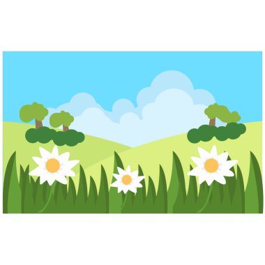 Güzel bir bahar illüstrasyonu. Duvar kağıdı. poster.