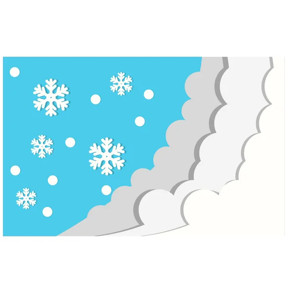 美丽的冬季插图背景 可爱的冬季海报 — 图库矢量图片
