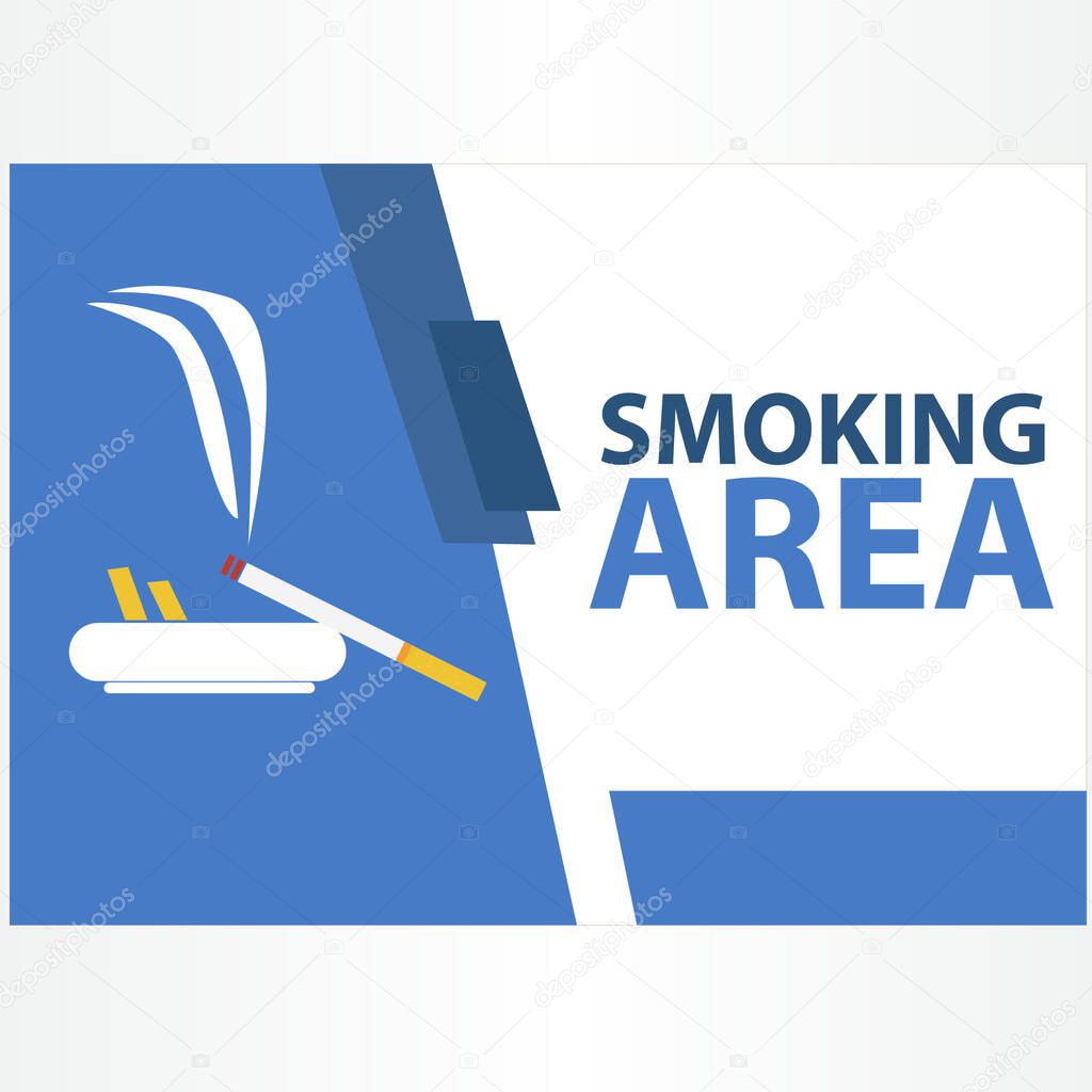 vector illustration of smoking area for industrial poster, banner and background. 