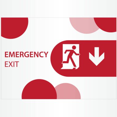 Çıkış yolu tasarımının vektör illüstrasyonu. 