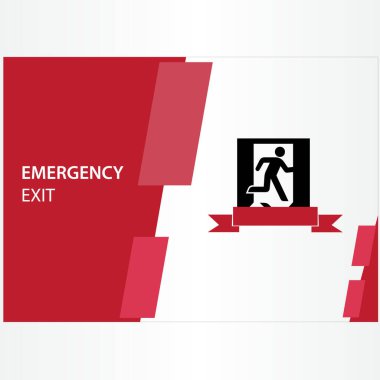 Çıkış yolu tasarımının vektör illüstrasyonu. 