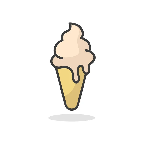 明胶标志向量 意大利式冰淇淋的病媒图解 — 图库矢量图片