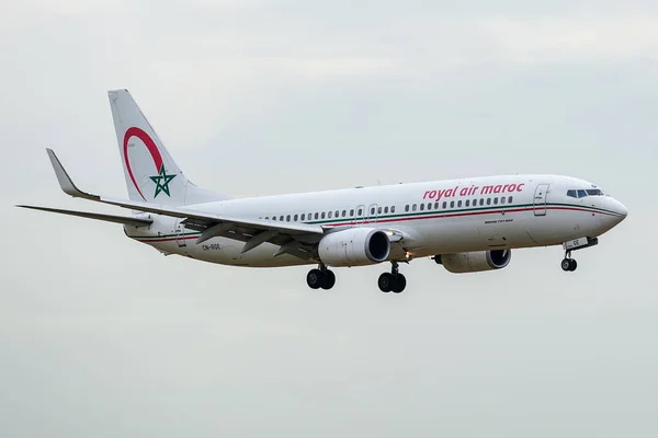 stock image Boeing 737-86N operated by Royal Air Maroc on landing