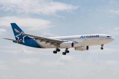 Airbus A330-243 operated by Air Transat on landing clipart