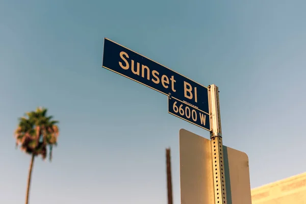 Το σημάδι του Sunset Boulevard στο Λος Άντζελες — Φωτογραφία Αρχείου